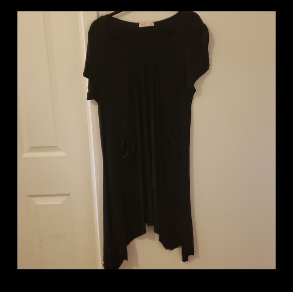 Black Cotton Dress Size 1X